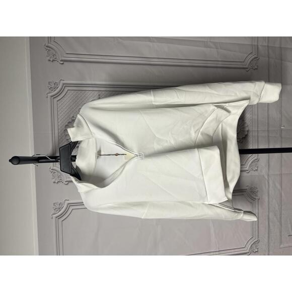 Calia Women's Pure White Soft Scuba 1/4 Zip Sweatshirt - Picture 3 of 6